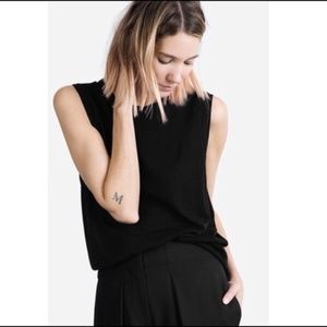 Everlane Black Luxe Wool Sleeveless Tank